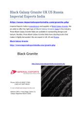 Black Galaxy Granite UK US Russia Imperial Exports India.docx