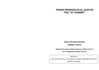 Buku Materi TPQ At-Tanwiir.doc